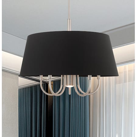 Belclaire 6 Light Brushed Nickel Pendant MPN:51356-91