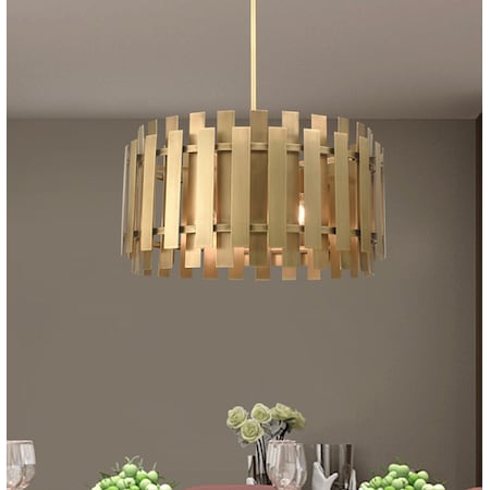 Greenwich 6 Light Natural Brass Pendant MPN:52049-08