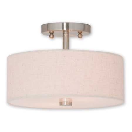 Meridian 2 Light Brushed Nickel Ceiling Mount MPN:52133-91