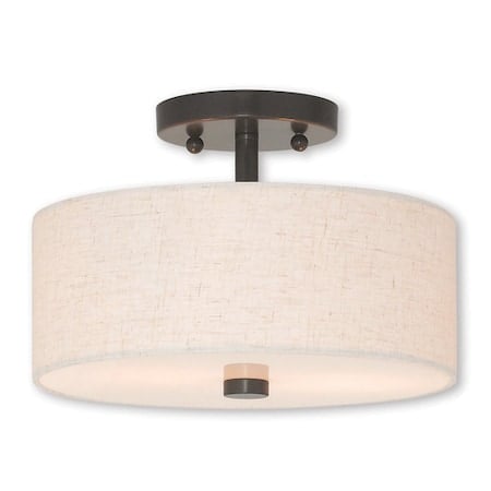 Meridian 2 Light English Bronze Ceiling Mount MPN:52133-92