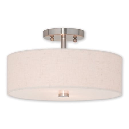 Meridian 2 Light Brushed Nickel Ceiling Mount MPN:52134-91