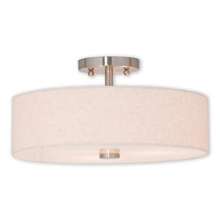 Meridian 3 Light Brushed Nickel Ceiling Mount MPN:52135-91