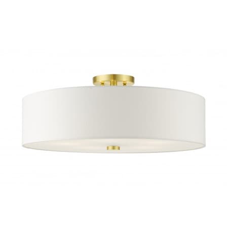 Satin Brass Semi Flush, 5 Light MPN:52142-12