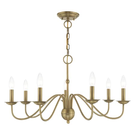 Windsor 7 Light Antique Brass Chandelier MPN:52167-01