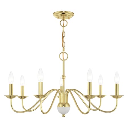 Windsor 7 Light Polished Brass Chandelier MPN:52167-02
