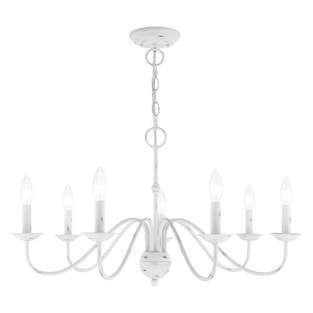 Windsor 7 Light Antique White Chandelier MPN:52167-60