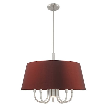 Belclaire 6 Light Brushed Nickel Pendant Chandelier MPN:52905-91