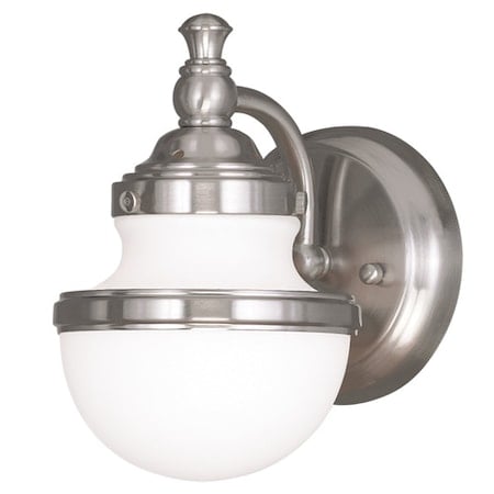 Oldwick 1 Light Brushed Nickel Bath Vanity/Wall Sconce MPN:5711-91