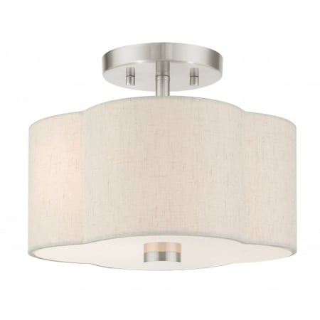 Brushed Nickel Semi Flush, 2 Light MPN:58061-91