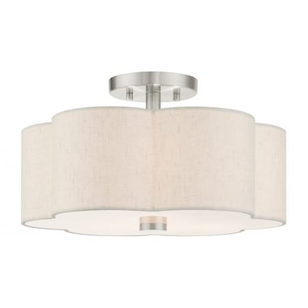 Brushed Nickel Semi Flush, 3 Light MPN:58063-91