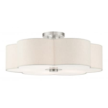 Brushed Nickel Semi Flush, 5 Light MPN:58068-91