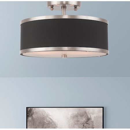 Park Ridge 2 Light Brushed Nickel Ceiling Mount MPN:60402-91