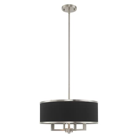Park Ridge 4 Light Brushed Nickel Pendant Chandelier MPN:60404-91
