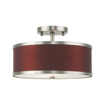 Park Ridge 2 Light Brushed Nickel Ceiling Mount MPN:60412-91
