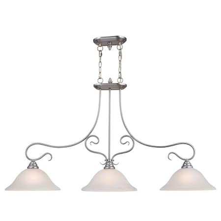 Coronado 3 Light Brushed Nickel Island MPN:6108-91