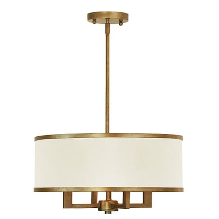 Park Ridge 4 Light Hand Painted Antique Gold Leaf Chandelier MPN:62613-48