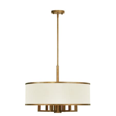 Park Ridge 7 Light Hand Painted Antique Gold Leaf Chandelier MPN:62614-48