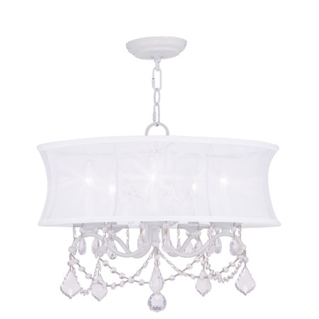Newcastle 5 Light White Chandelier MPN:6305-03