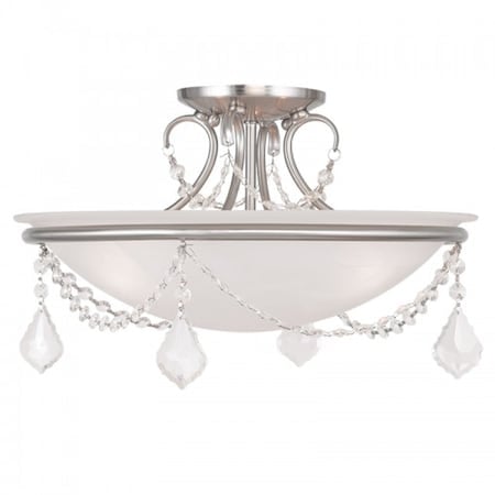 Chesterfield/Pennington 3 Light Brushed Nickel Ceiling Mount MPN:6524-91