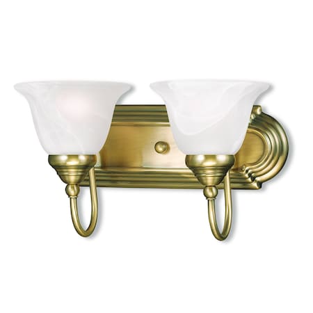 Belmont 2 Light Antique Brass Bath Vanit MPN:1002-01