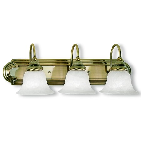 Belmont 3 Light Antique Brass Bath Vanity MPN:1003-01