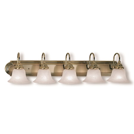 Belmont 5 Light Antique Brass Bath Vanit MPN:1005-01