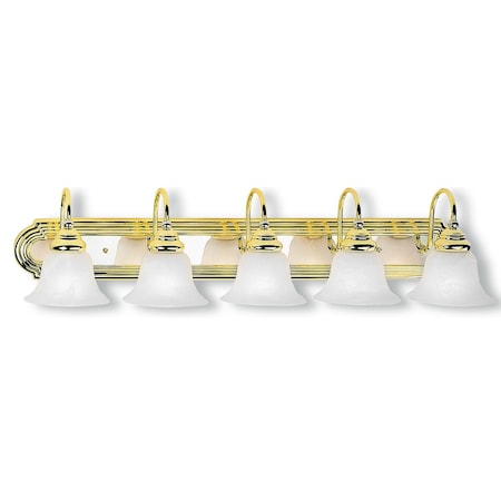 Belmont 5 Light Polished Brass And Polished Chrome Bath Vanity MPN:1005-25
