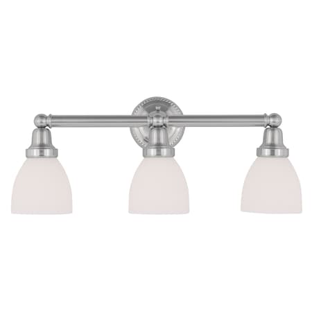 Classic 3 Light Brushed Nickel Bath Vanity MPN:1023-91