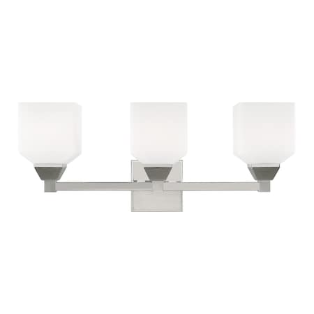 Aragon 3 Light Polished Chrome Bath Vanity MPN:10283-05