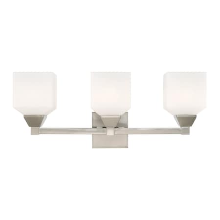 Aragon 3 Light Brushed Nickel Bath Vanity MPN:10283-91