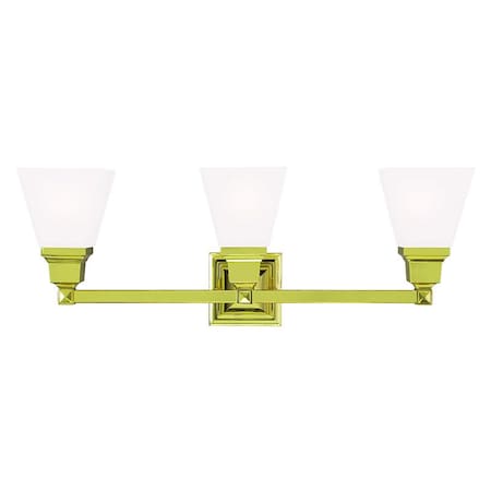 Mission 3 Light Polished Brass Bath Vani MPN:1033-02