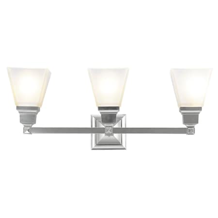 Mission 3 Light Brushed Nickel Bath Vani MPN:1033-91