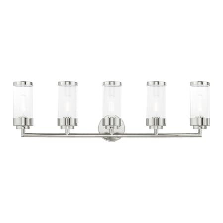 Hillcrest 5 Light Polished Chrome Bath V MPN:10365-05