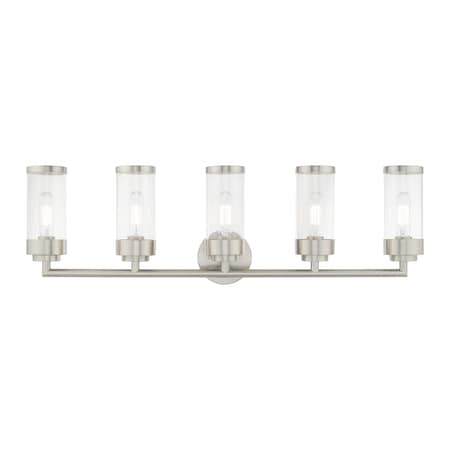 Hillcrest 5 Light Brushed Nickel Bath Va MPN:10365-91