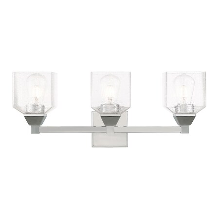 Aragon 3 Light Polished Chrome Bath Vanity MPN:10383-05