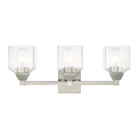 Aragon 3 Light Brushed Nickel Bath Vanity MPN:10383-91