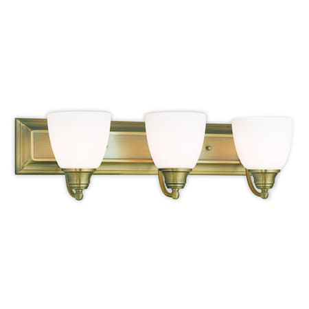 Springfield 3 Light Antique Brass Bath V MPN:10503-01