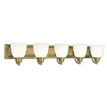 Springfield 5 Light Antique Brass Bath Vanity MPN:10505-01