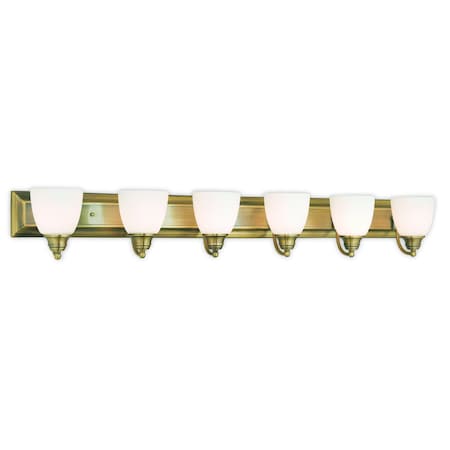 Springfield 6 Light Antique Brass Bath Vanity MPN:10506-01
