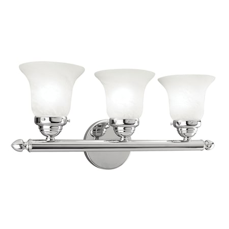 Neptune 3 Light Polished Chrome Bath Vanity MPN:1063-05