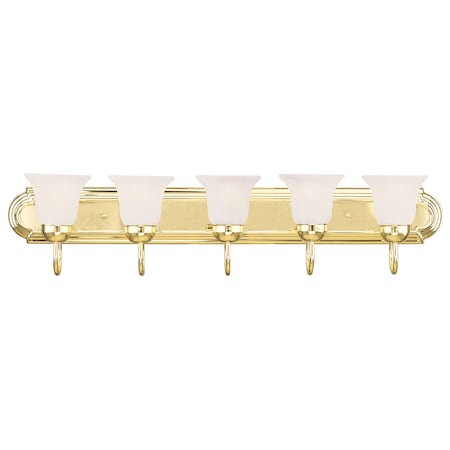 Riviera 5 Light Polished Brass Bath Vanity MPN:1075-02