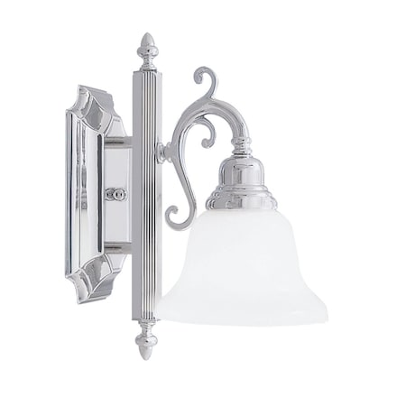 French Regency 1 Light Polished Chrome Bath Vanity MPN:1281-05