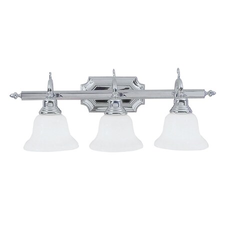 French Regency 3 Light Polished Chrome B MPN:1283-05