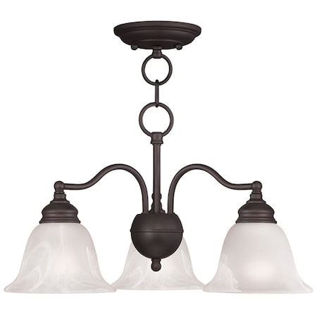 Essex 3 Light Bronze Convertible Dinette Chandelier/Ceiling Mount MPN:1343-07
