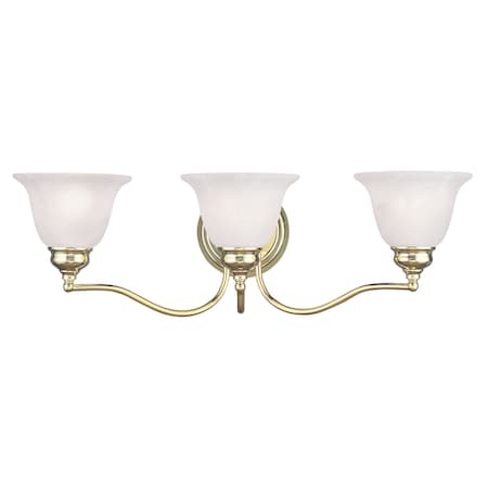 Essex 3 Light Polished Brass Bath Vanity MPN:1353-02