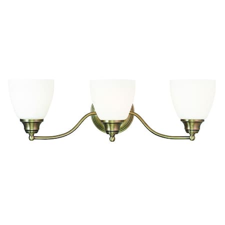 Somerville 3 Light Antique Brass Bath Va MPN:13673-01
