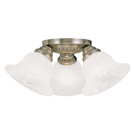 Edgemont 3 Light Antique Brass Ceiling Mount MPN:1529-01