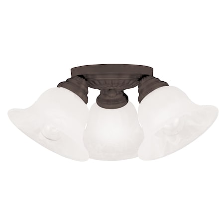 Edgemont 3 Light Bronze Ceiling Mount MPN:1529-07