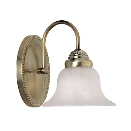 Edgemont 1 Light Antique Brass Bath Vanity MPN:1531-01
