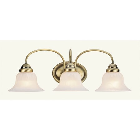 Edgemont 3 Light Antique Brass Bath Vanity MPN:1533-01